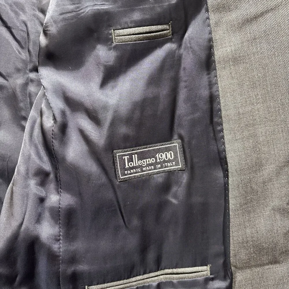 J. CREW Gray Ludlow Blazer Jacket Tollegno 1900 Italian Fabric Size 42L